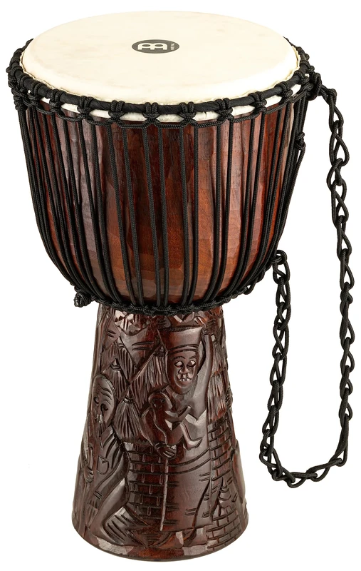 Meinl Percussion African Style Djembe - Medium Sized Handdrum - With Goat Head - Diameter 10 Inches - Mahogany, Brown (PROADJ2-M)