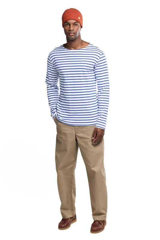 Armor Lux Sailor Houat Heritage Men's T-Shirt, Multicolor (White Dw5 White/Star White Dw5 White/Star), S - Image 1