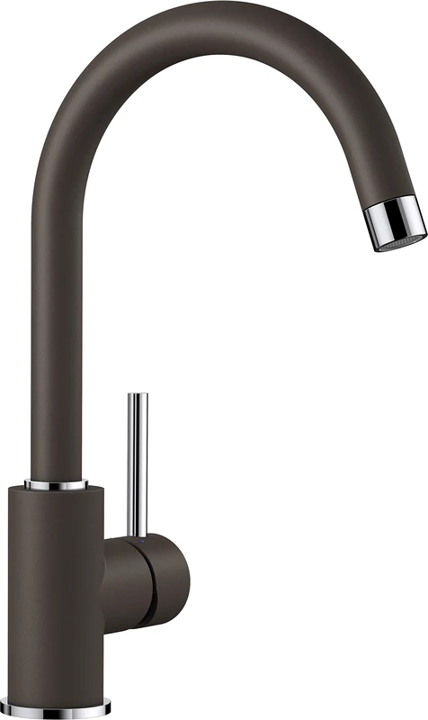 BLANCO MIDA – Kitchen Mixer Tap with High, Curved Spout – High Pressure – Brown – 519423