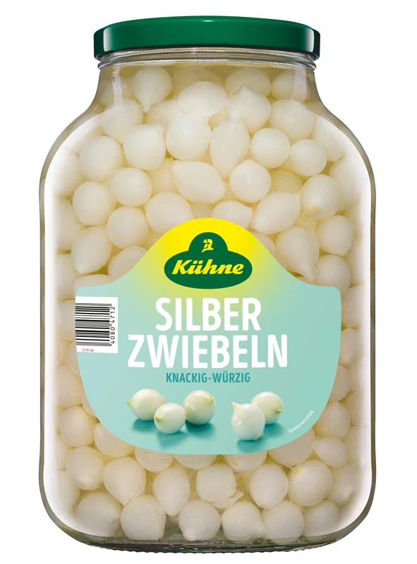 Kuhne Silverskin Onions 2.4 kg - Pack of 4 Bulk Set