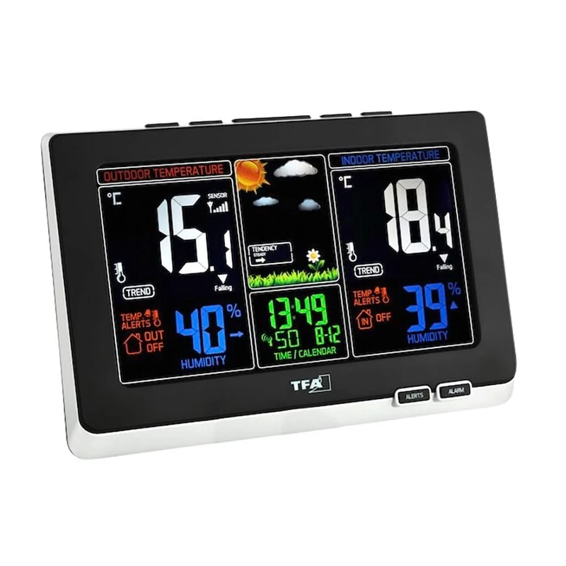Blooming Weather 35.1129.01 Spring Colour Wireless Weather Station - Black