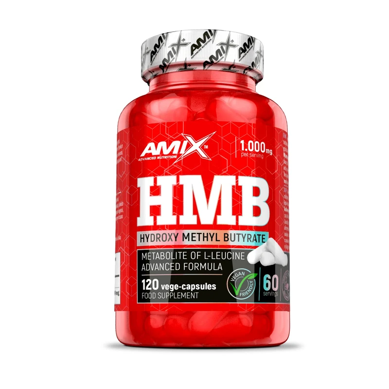 AMIX - Food Supplement - HMB - 120 Capsules - Pharmaceutical Grade - Increases Strength - Prevents Muscle Catabolism - Ideal Food Supplement for Athletes