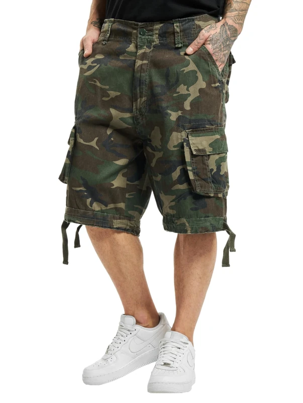 Brandit Urban Legend Vintage Cargo Shorts (S to 7XL) - Woodland, M