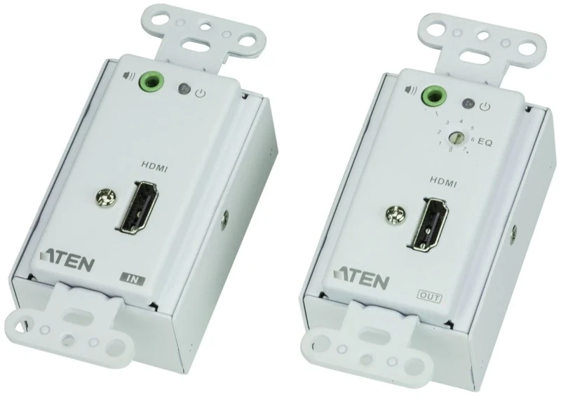 HDMI/Audio Cat 5 Extender Wall Plate (US) Transmitter and Receiver (1080p@40m) VE806 ATEN up to 1080p@60Hz (40m), 1080i@60Hz (60m)