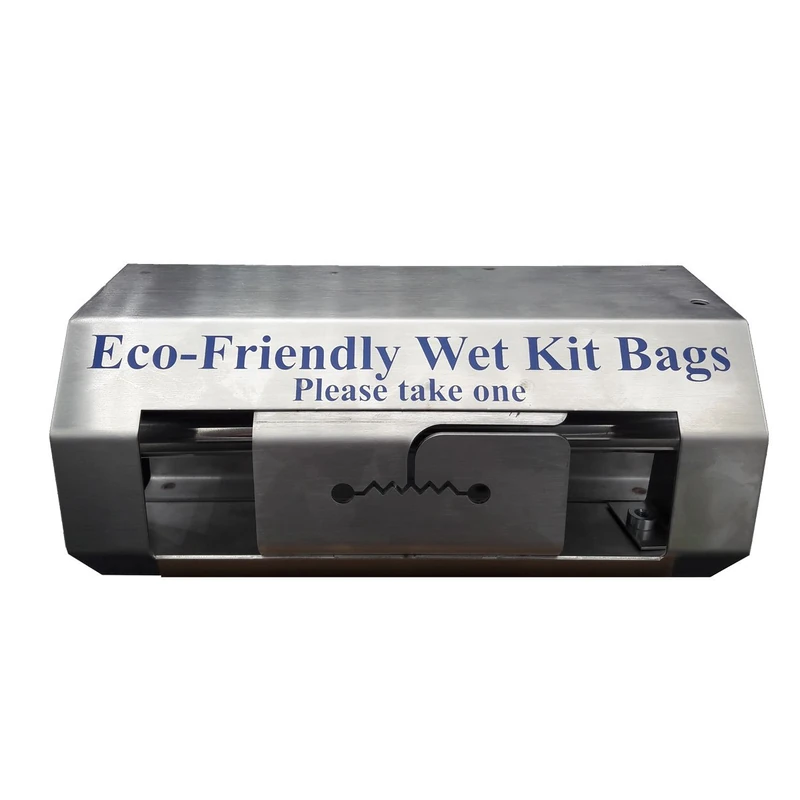 Janilec AH501-SS Stainless Steel Damp Kit Bag Dispenser, 24.5 cm W x 11 cm H x 11 cm D - Image 1