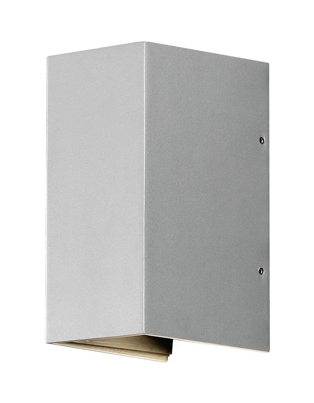 Konstsmide Outdoor Wall Light Mains Powered/Cremona Up Down Adjustable/LED High Power 2 x 3 W Lamp/Clear Acrylic/Aluminium/IP54/Outside Light Grey