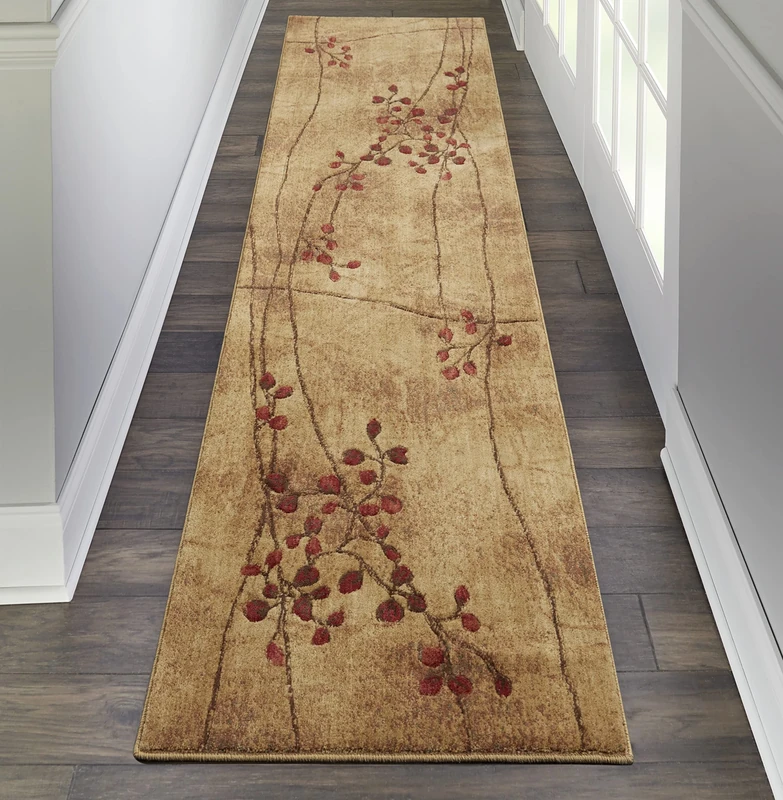 NOURISON Somerset Rustic Latte 2'3" x 10' Area -Rug, Easy -Cleaning, Non Shedding, Bed Room, Living Room, Dining Room, Kitchen (2x10) - Image 1