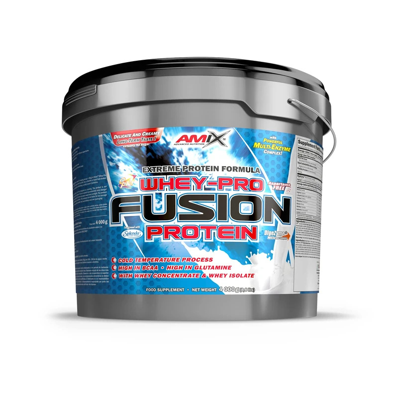 AMIX - Whey Protein - Pure Fusion - 4 kg - Ultra-Filtered Whey Concentrate - Protein Isolate with Splenda - Contains L-Glutamine - Proteins to Increase Muscle Mass - Chocolate Flavor