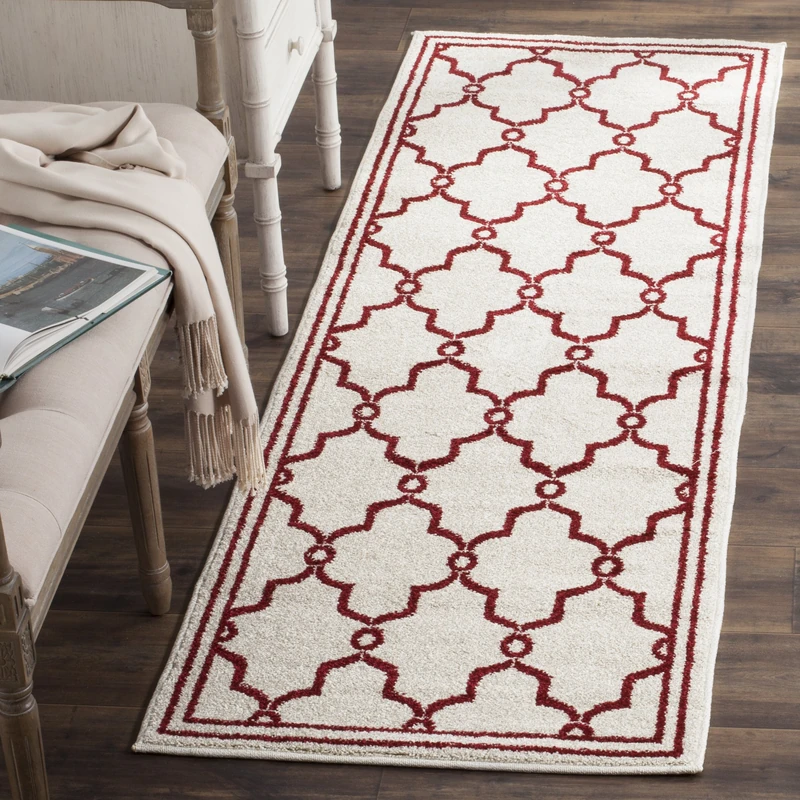 Safavieh Amherst Trellis Runner Rug - Ivory/Red - 69 x 213 cm