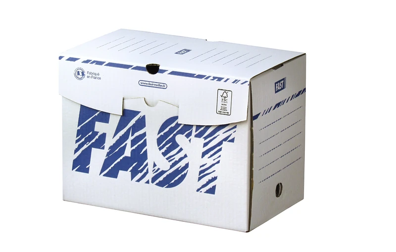 Fast Box Manual 20 cm White/Blue (Pack of 10