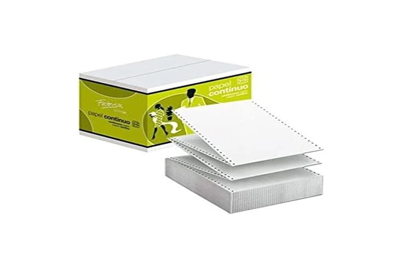 Fabrisa 1241012 Box Containing 1 Continuous Sheet of 2,500 Sheets of Fanfold Paper – 240 x 11 Inches