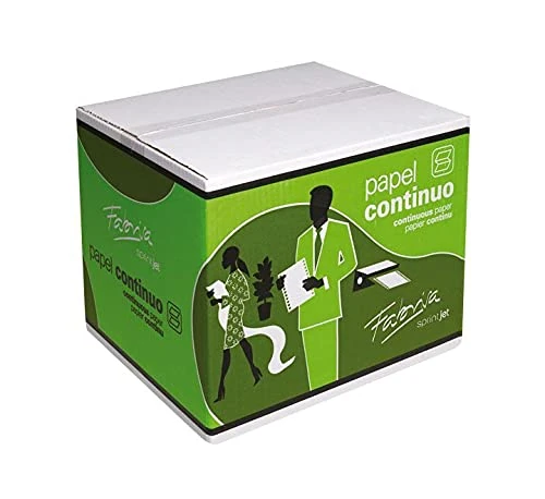'fabrisa Box 2500 Sheets Continuous Paper 1 Sheet 70 g. 380 x 12 Ruled Blue