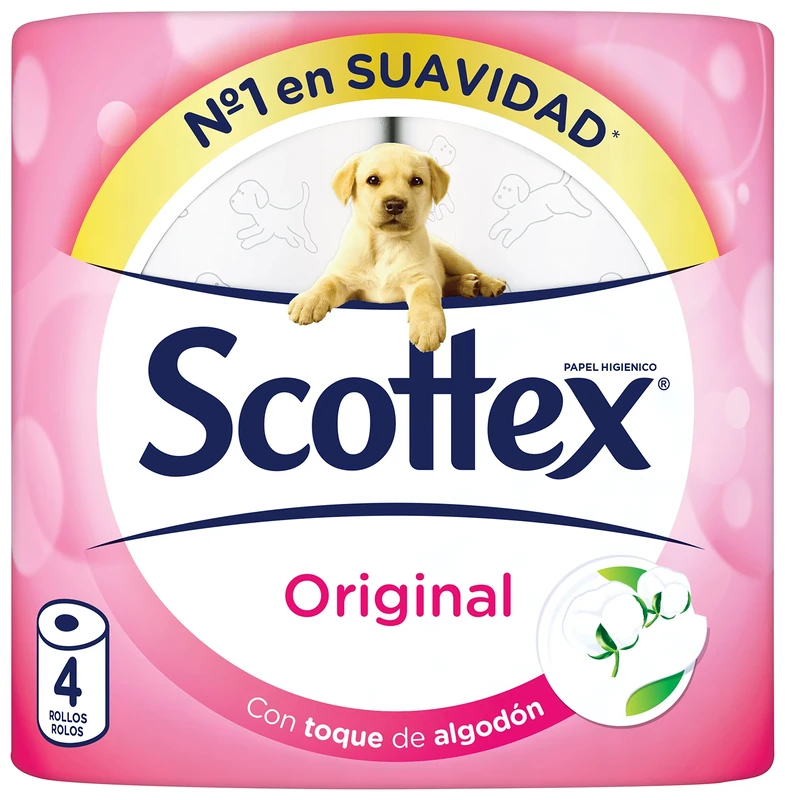 Scottex - Toilet Paper - Pack of 4 rolls - Image 1