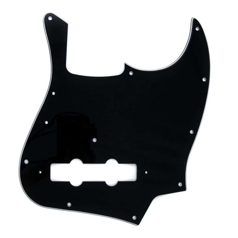 Fender 005 5252 049 Pure Vintage 70s Jazz Bass Pickguard Black – 10 Hole Pickguard