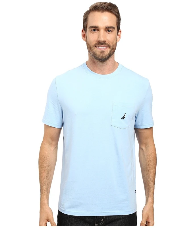 Nautica Men's V41050 T Shirt, Blue (Noon Blue), XXL UK