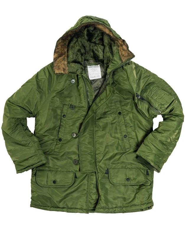 Mil-Tec Men's Us N3b Parka, Dark Olive, S UK