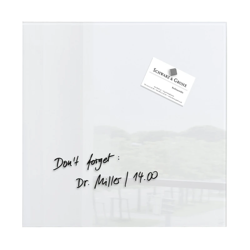 Sigel GL158 Artverum Glass Magnetic Board - 30x30 cm White