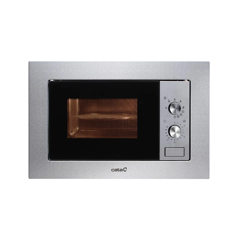 CATA 20 MC IX 20L 800W Stainless Steel-Microwave (Built-in, 20 L, 800 W, Rotary, 100 W), 20 liters, Glass