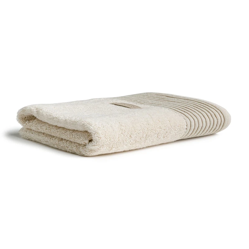 möve Wellness shower towel plain dye with chenille piping 80 x 150 cm made of 100 % cotton (Spinair), nature