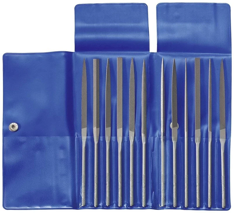 Dick 21002020 200/2 Needle Files (Pack of 12), Blue/Grey, Set of 12 Piece