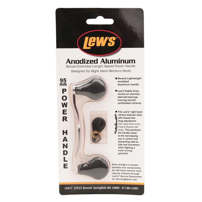 Lews Fishing AH95B Bowed 95mm Replacment Handles, Aluminum - Image 1