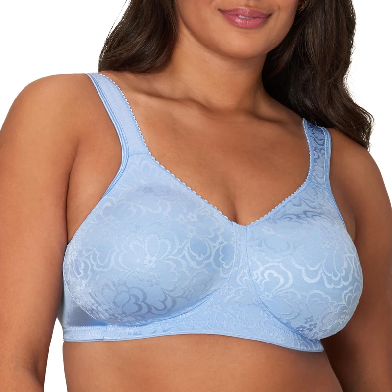 Playtex Women's 18 Hour 4745 Ultimate Lift & Support Wireless Full-Coverage Bra, Single or 2 Pack, Blue Velvet, 44D