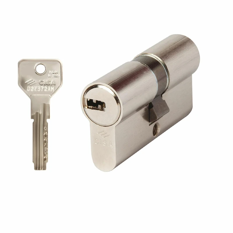 CISA oe300.07.0.12 Security Cylinder – 30 – 30 Nickel L-15 OE30 - Image 1