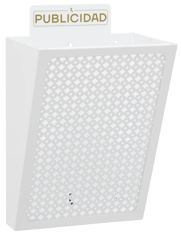 ARREGUI 7.5L Steel Advertising Basket, Alloy Steel, White Body and Grid