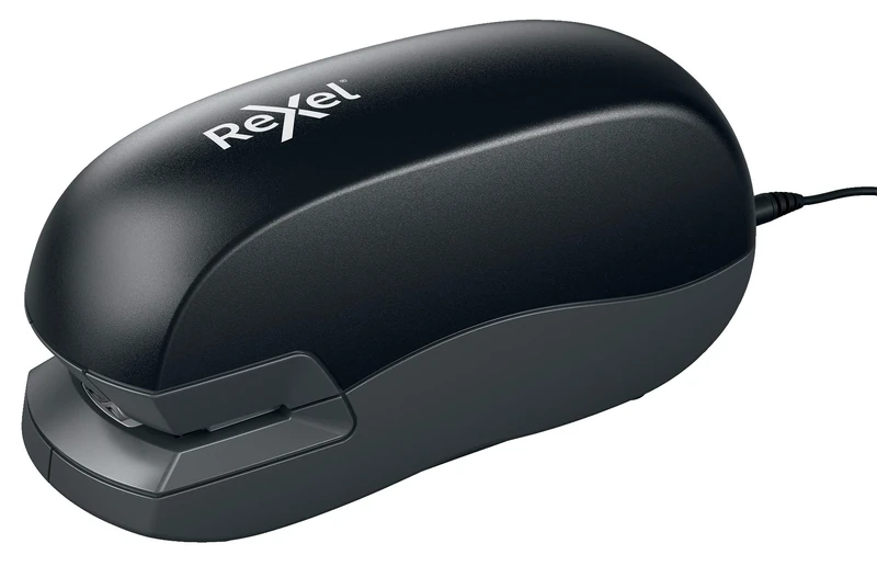 Rexel 20EX Automatic Electric Stapler, 20 Sheet Capacity, Uses 26/6 and 24/6 Staples, Mains Adaptor Included, Black, 5000298