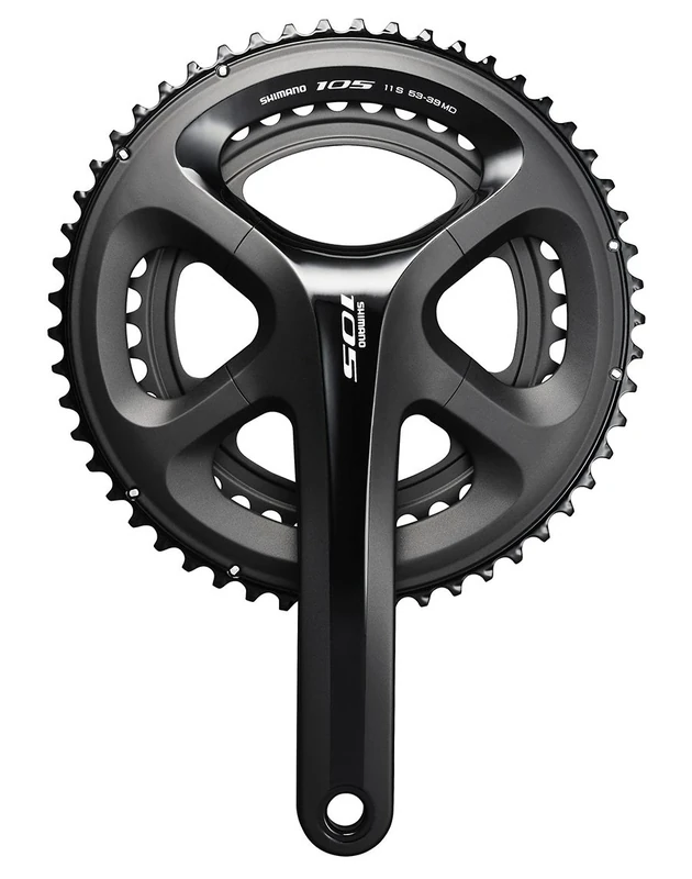 Shimano 105 5800 Chainset, unisex adult, 105 5800, black, 34/50 172,5 mm