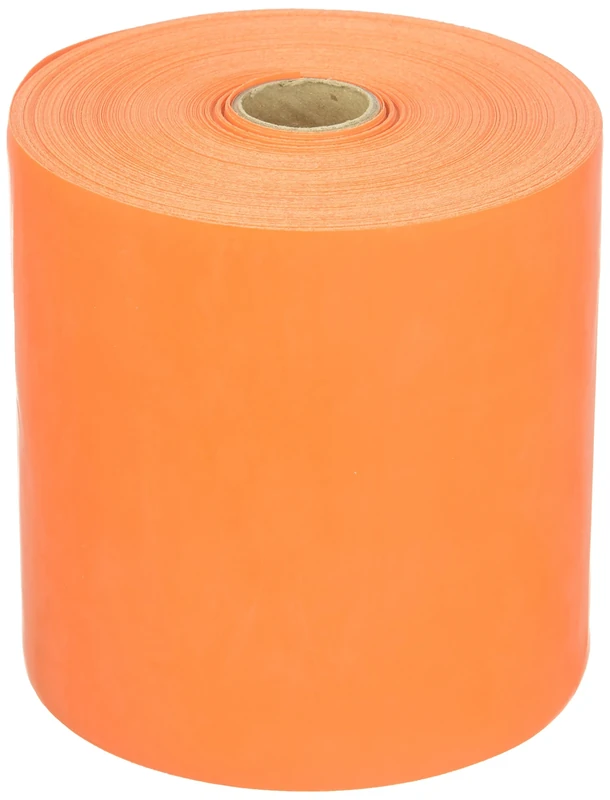 CanDo 2 x Resistance band / training band / gymnastics band - 45 m each - orange (very light) - alternative to dumbbells