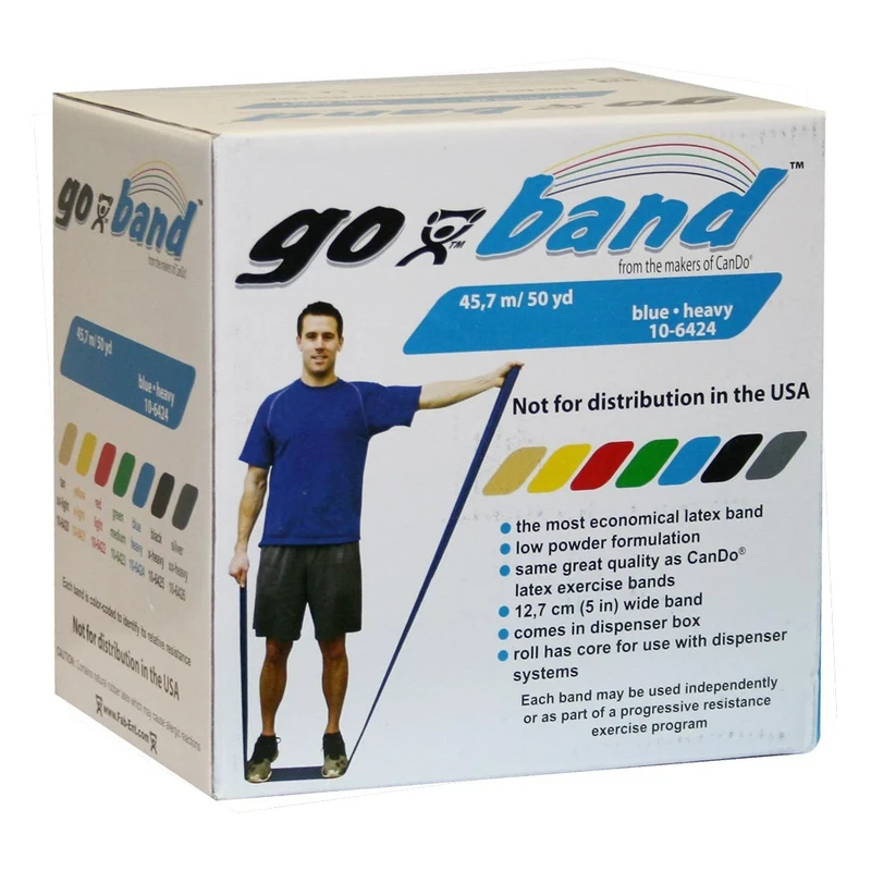 CanDo Resistance band / training band / gymnastics band - 45 m - blue (strong) - alternative to dumbbells