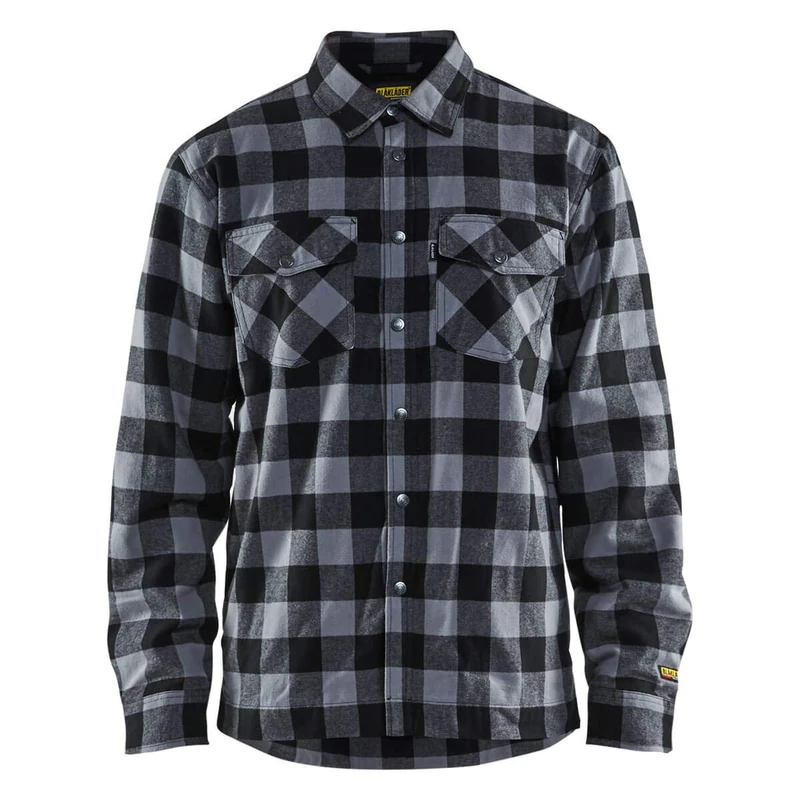 Blakläder 322511319799XXL Size 2X-Large Flannel Shirt - Dark Grey/Black