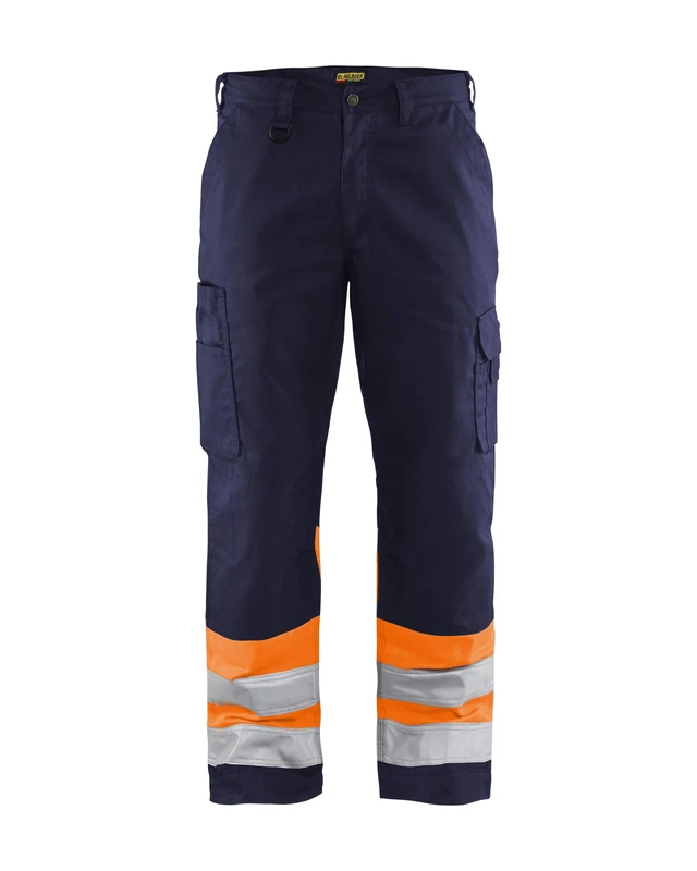 Blakläder 156418118953D112 Size D112 Cl.1 "High Vis" Trousers - Marine Blue/Orange