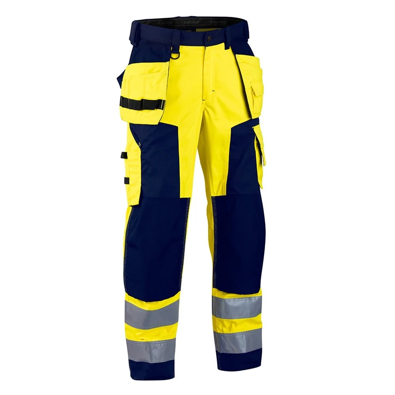 Blakläder 156725173389D112 Size D112 Cl.2 "Winter" Softshell Trousers - Yellow/Navy Blue