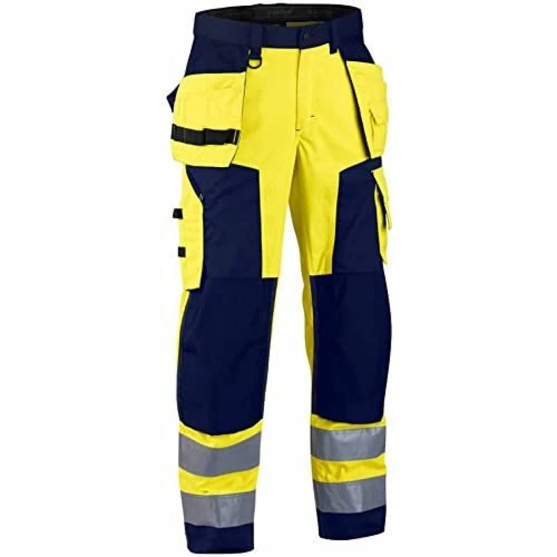 Blakläder 156818113389D84 Size D84 Cl.2 "High Vis" Trousers - Yellow/Navy Blue