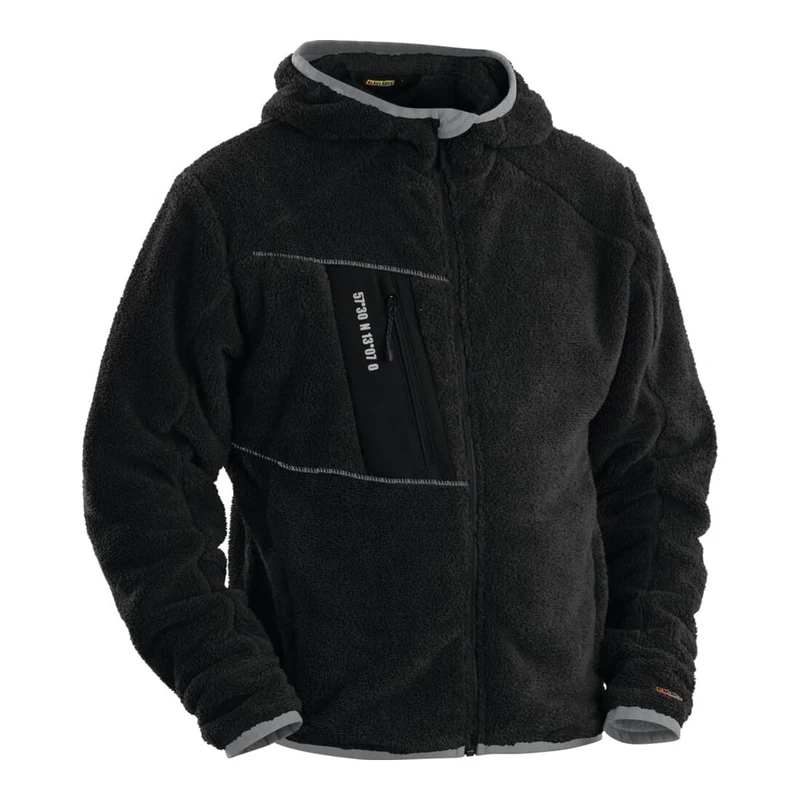 Blåkläder Workwear "4863" Fibre Fleece Jacket - 1 Piece, S, Black/Silver, 67-48632502-9992-S - Image 1