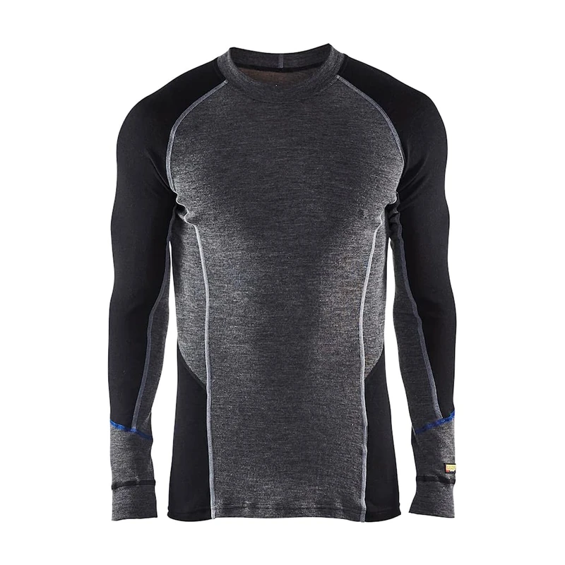 Blakläder 489717329699XXL Size 2X-Large "Merino" Underwear Top - Grey/Black