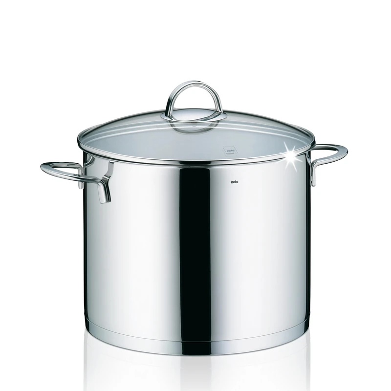 Kela 10961 Vegetable Pot, 9 L Capacity, Diameter: 24 cm, 18/10 Stainless Steel with Shiny Finish, Suitable for Induction, Cailin