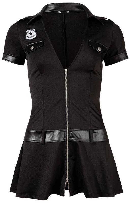 Cottelli Collection Police Dress, Small, Black