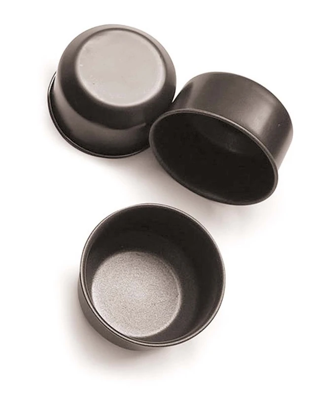 Paderno World Cuisine Non-Stick Souffle Mold, 3-1/8-Inch, Brown, Set of 4