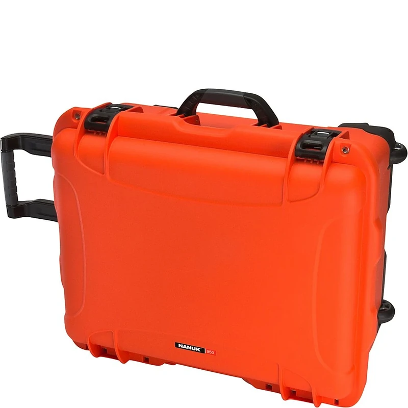 NANUK Waterproof Hard Case with Wheels and Foam Insert - Orange