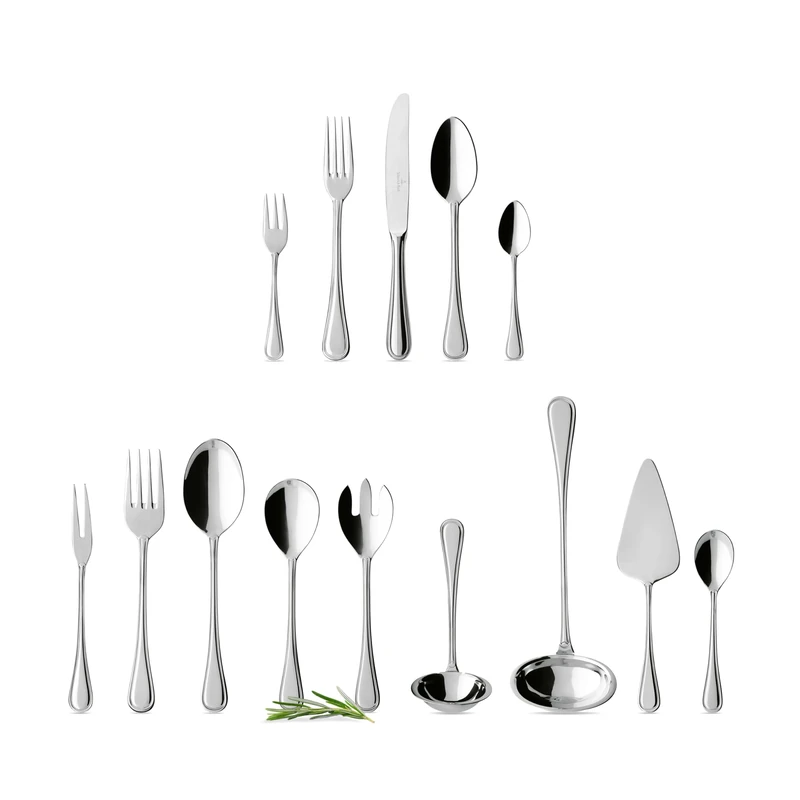 Villeroy & Boch Neufaden Merlemont Cutlery for up to 12 People, 70 Pieces, Stainless Steel