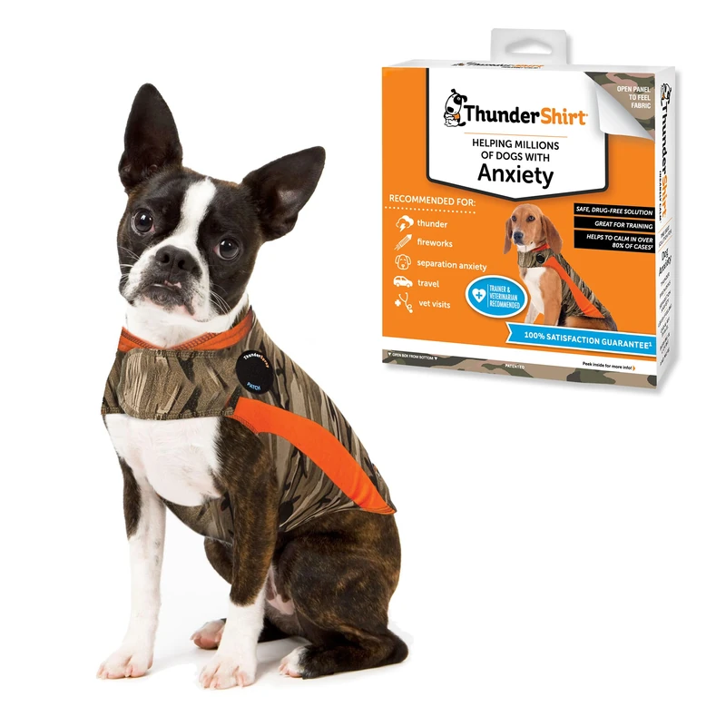 ThunderShirt for Dogs, X Small, Camo Polo - Dog Anxiety Vest