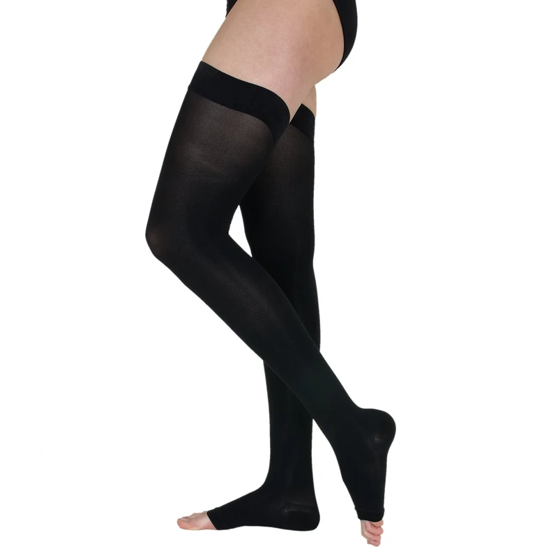 BelaVen AN61604 Thigh Stockings, Class I, Open Toe, Pack of 1