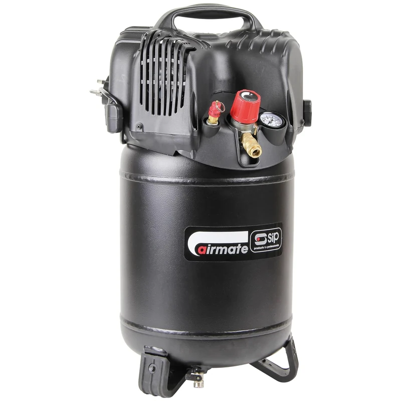 SIP Airmate V215/25 Vertical Air Compressor Low Noise Oil-Free Direct Drive, 24L 1.5hp 116psi 6.5CFM