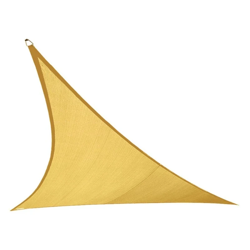 Coolaroo Coolhaven Shade Sail, 95% UV Block Shade and Sun Shield, Medium 12' Triangle Shade Sail Including Hardware Kit, Sahara Tan