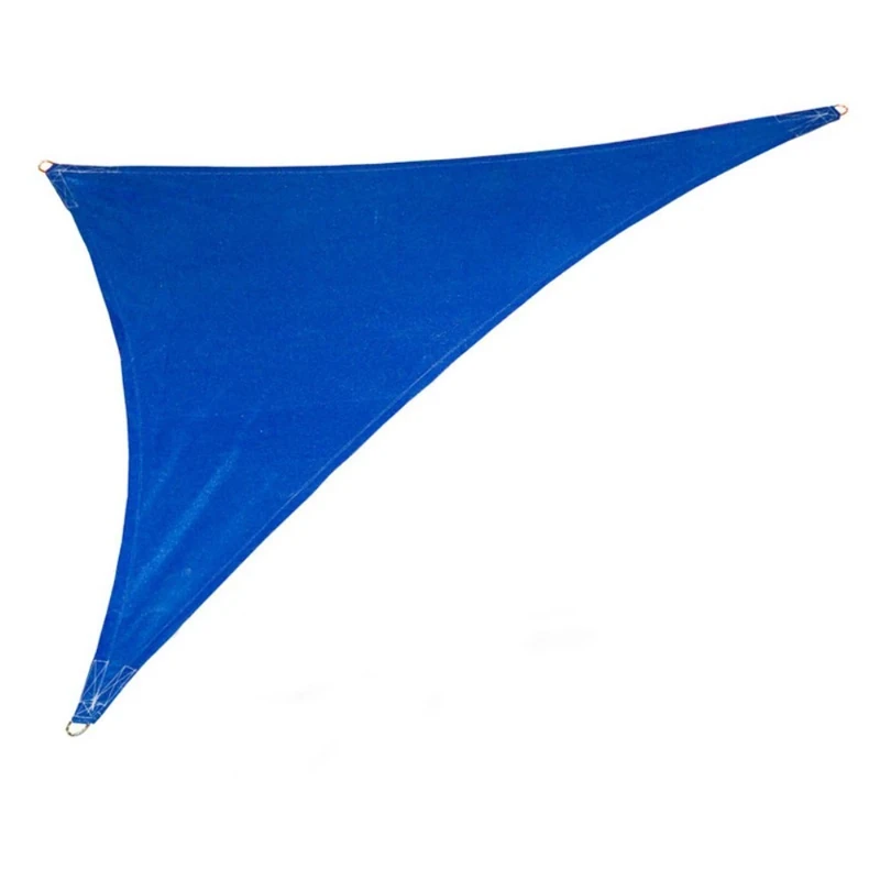 Coolaroo 473983 Coolhaven Triangle Shade Sail with Hardware Kit, 15'x12'x9' Right, Sapphire