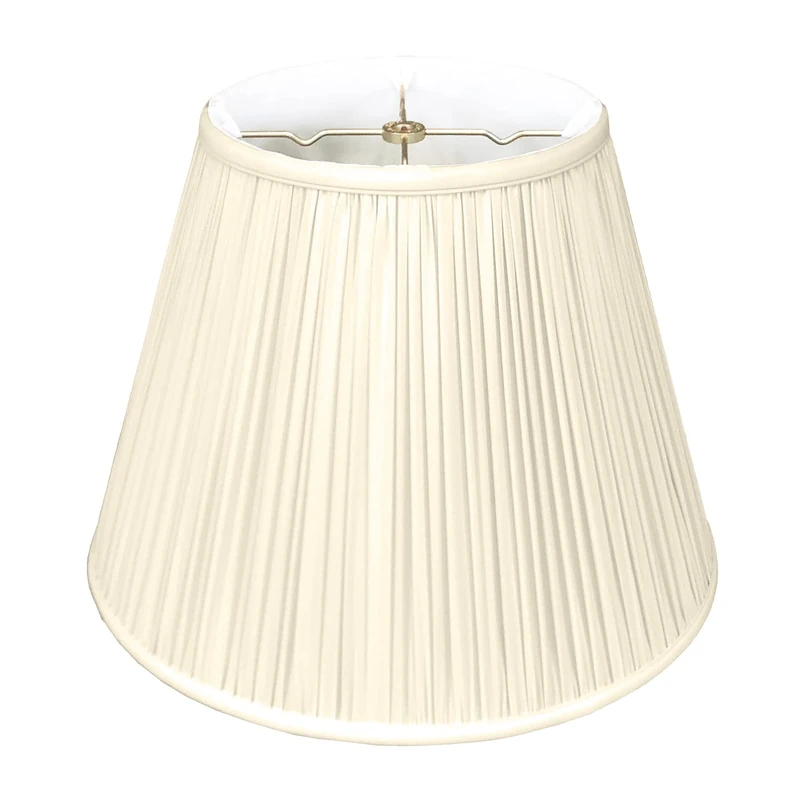 Royal Designs Deep Empire Gather Pleat Basic Lamp Shade, Beige, 9 x 16 x 12.25