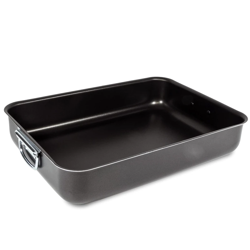 ALLUFLON Costanza Non-Stick Roasting Tray, Aluminium, Black, 35 x 25 cm - Image 1